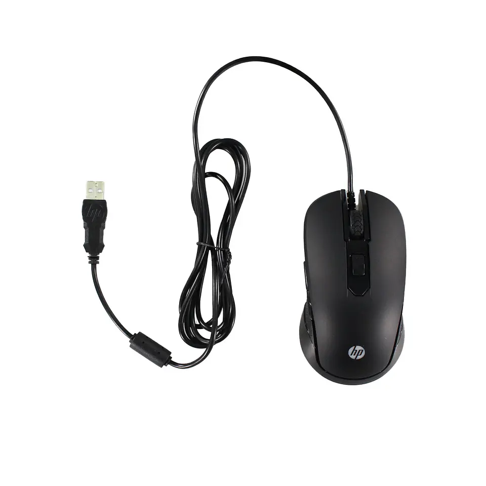 Mouse con cable, 1600 DPI, black, sensor HP 09-M200 BK 2