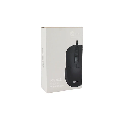 Mouse con cable DPI, 4 teclas, Black Lecoo 09-MS102 BK