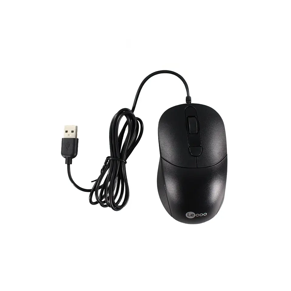 Mouse con cable DPI, 4 teclas, Black Lecoo 09-MS102 BK 2
