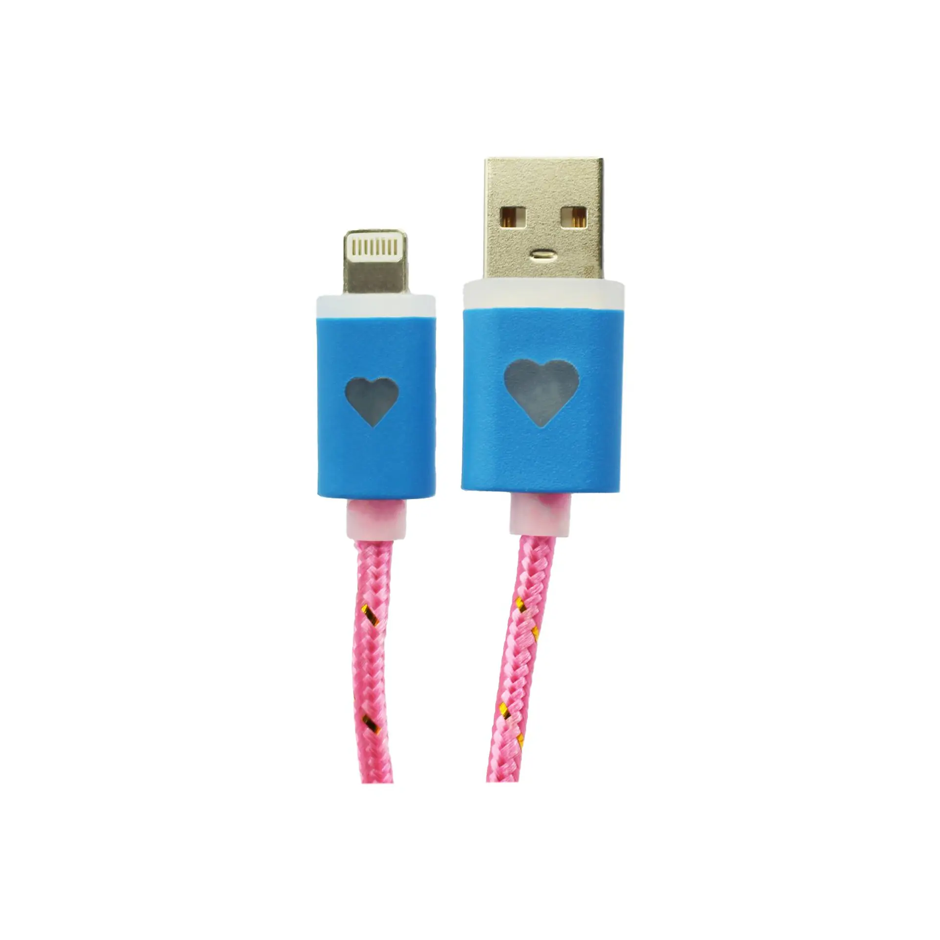 Cable USB A Lightning Con Luz Rosada DBlue 03-DBIPHT32P 2