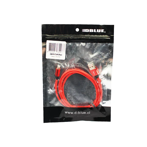 Cable USB a Lightning, trenzado, 1 mts. DBlue 03-DBIPHT34R