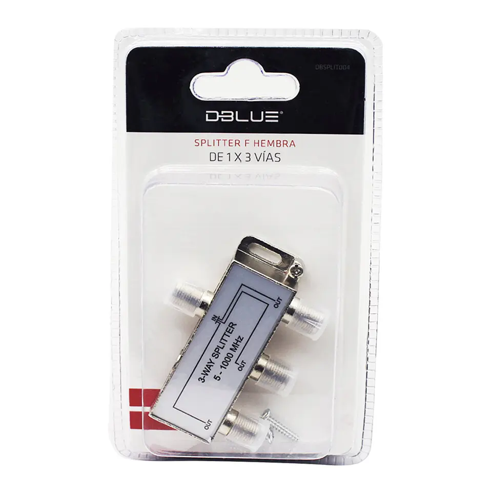 Splitter coaxial televisión, 3 salidas DBlue 03-DBSPLIT004 2