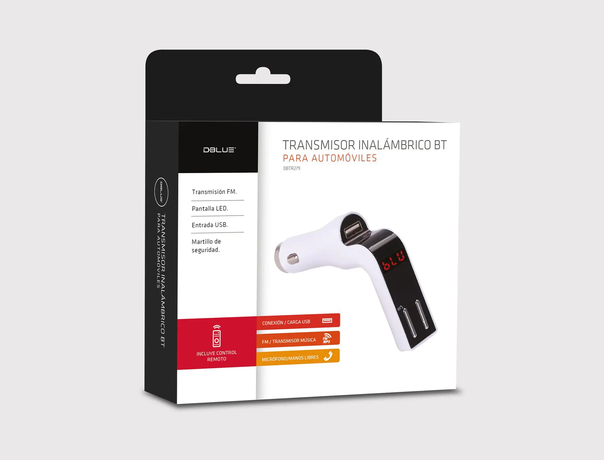 Transmisor Fm, Manos Libres, Pantalla DBlue 03-DBTR279BK 1