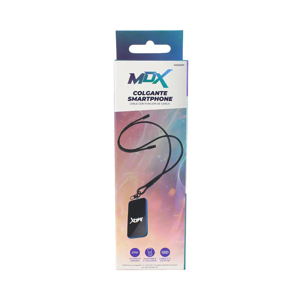 Cable para Celular USB c a corriente black MDX 03-MDX0007BK 1