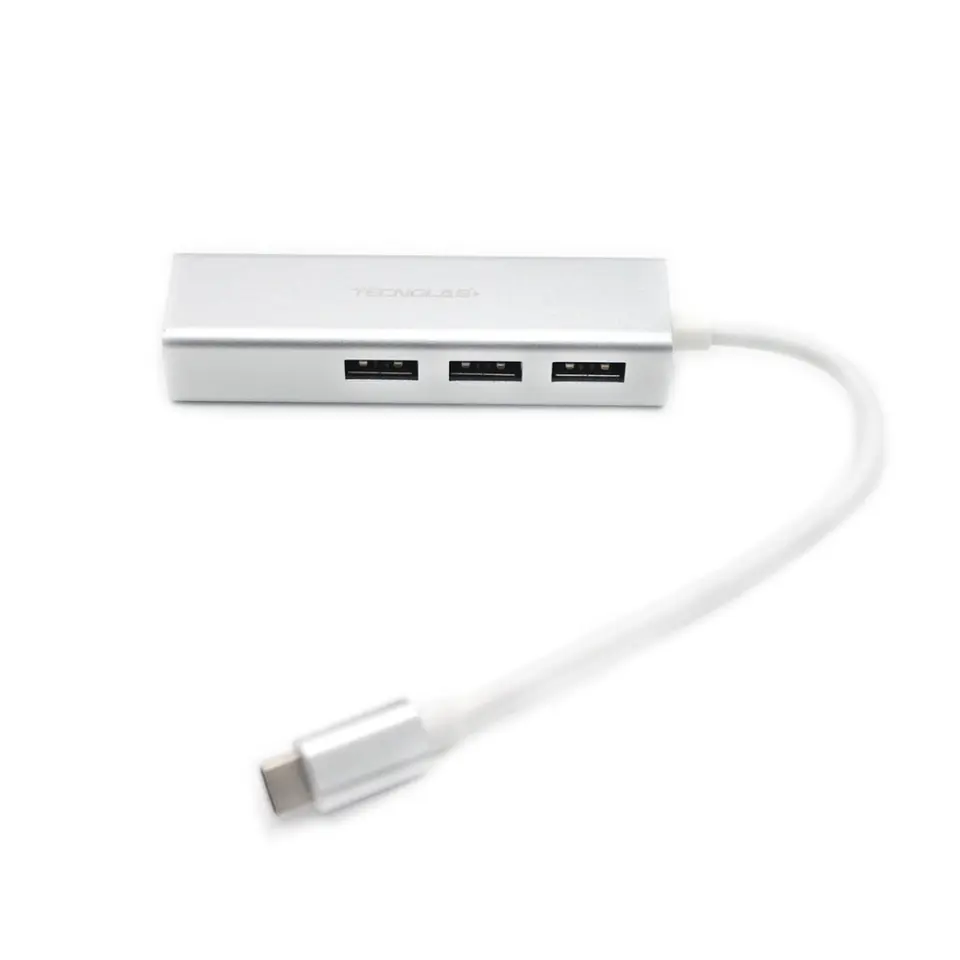 Hub tipo C a Ethernet, 3 entradas USB 3.0 TecnoLab 03-TL069 1