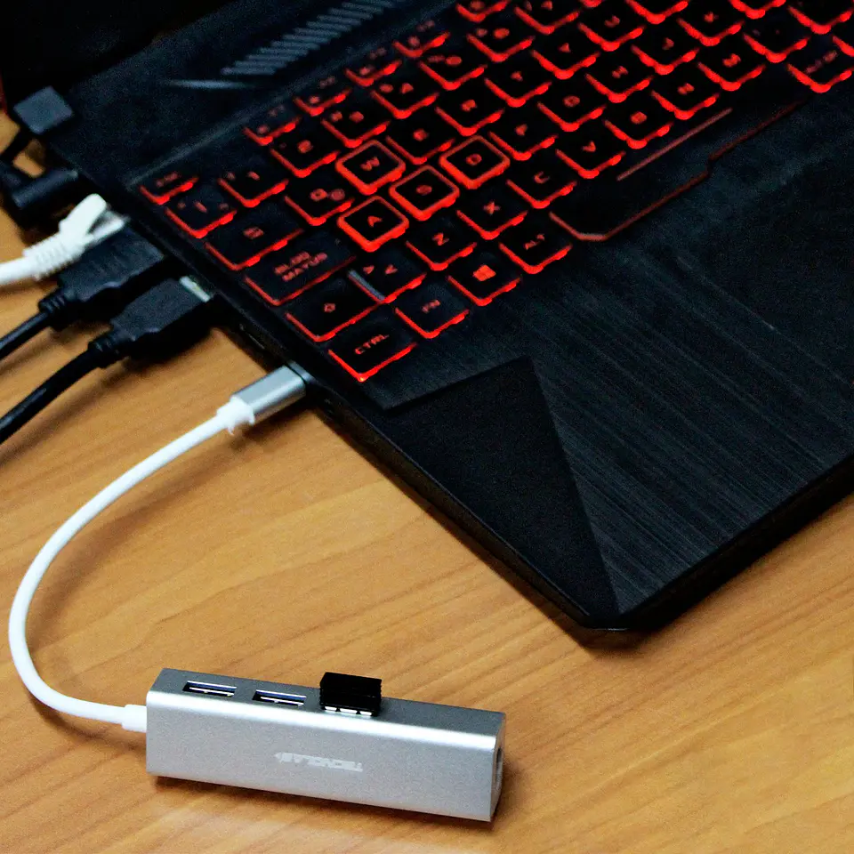 Hub tipo C a Ethernet, 3 entradas USB 3.0 TecnoLab 03-TL069 5