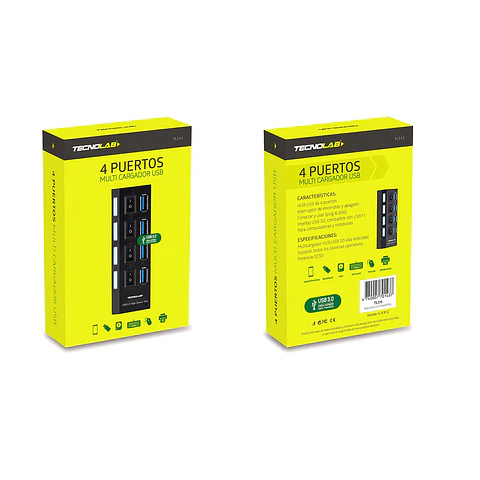 Hub USB 4 puertos TecnoLab 03-TL111