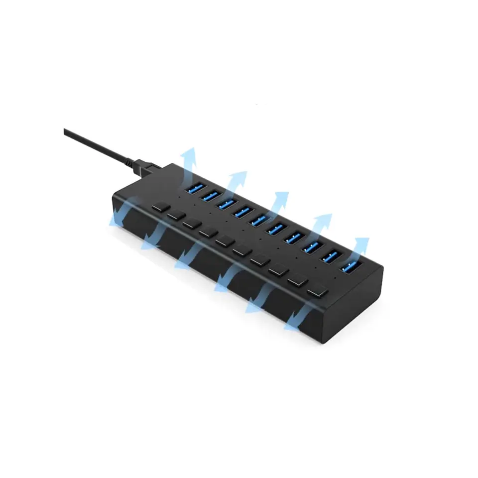 Hub USB 3.0 10 puertos 12V TecnoLab 03-TL137 4