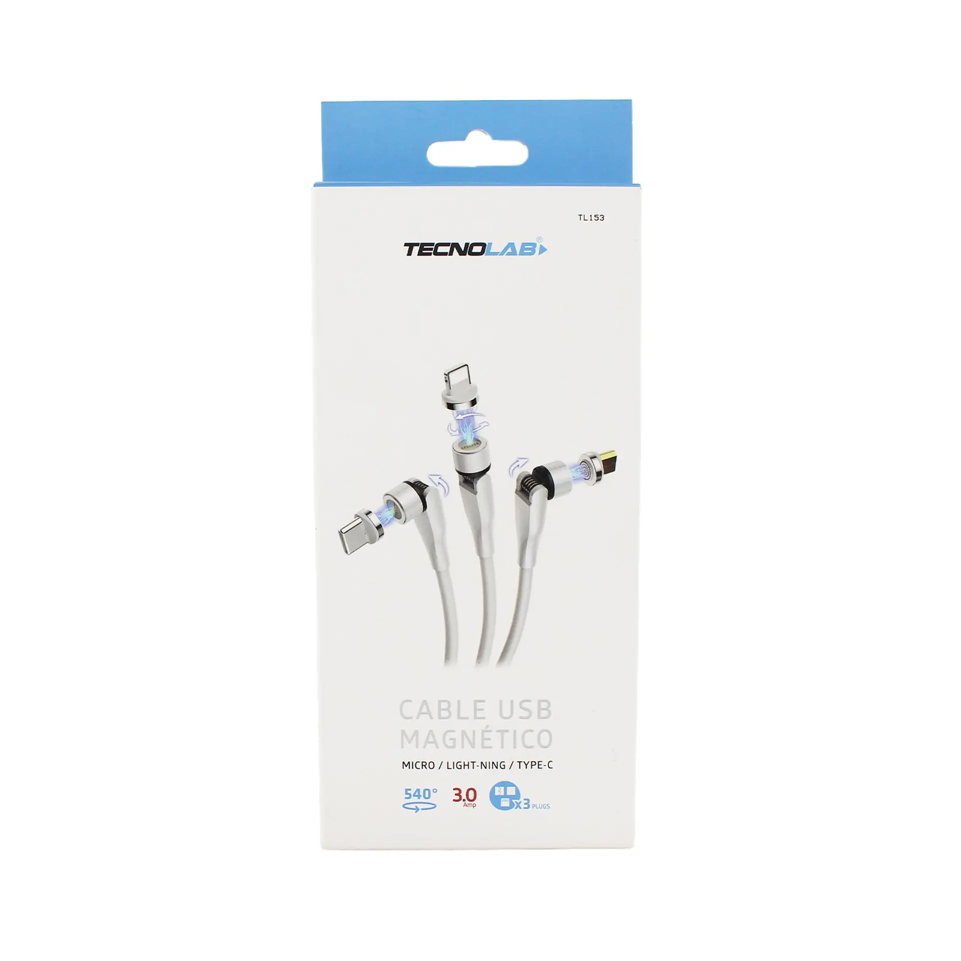 Cable 3 en 1 Micro sub, lightning y c TecnoLab 03-TL153 4