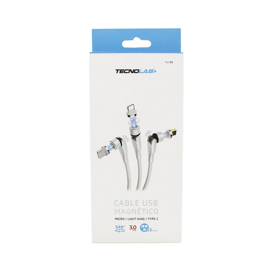 Cable 3 en 1 Micro sub, lightning y c TecnoLab 03-TL153 4
