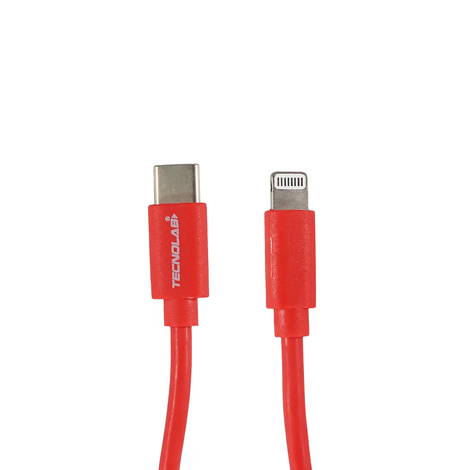 Cable Tipo C a Lightning rojo TecnoLab 03-TL308R 6