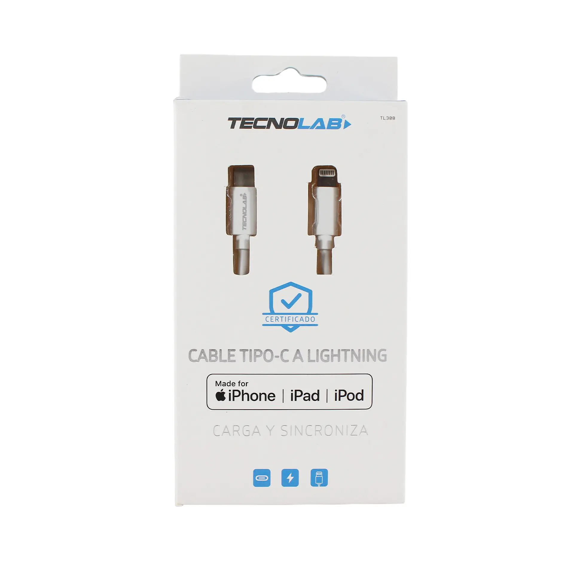 Cable de IPhone/IPad c a lightning White TecnoLab 03-TL308W 4
