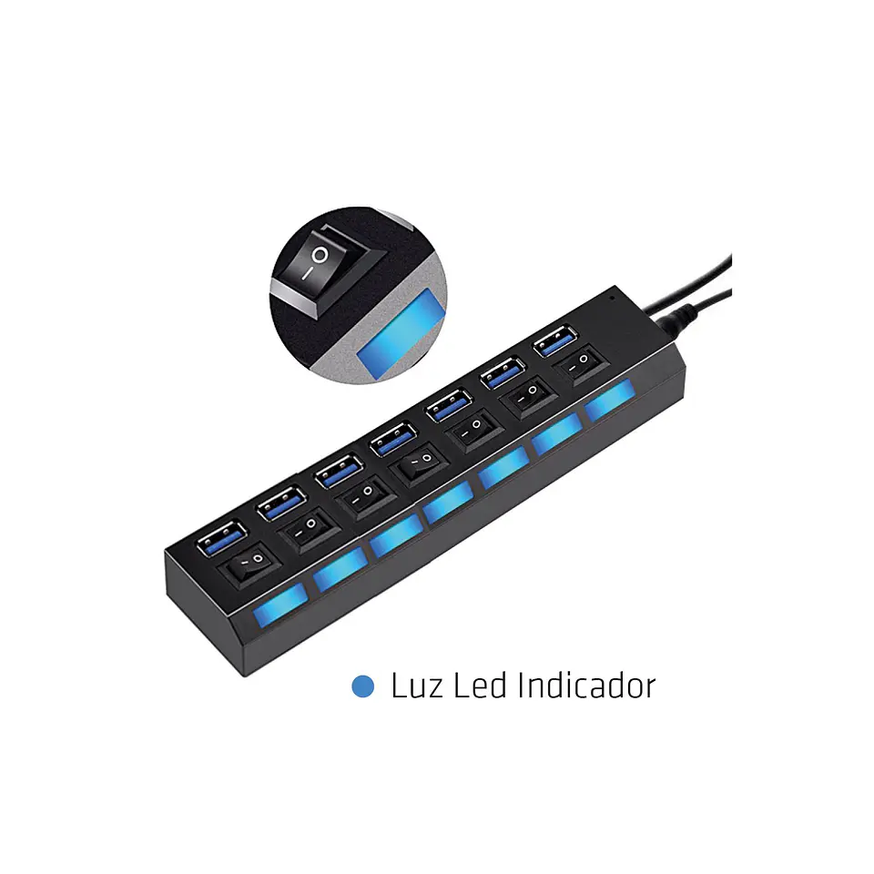Hub USB 7 puertos TecnoLab 03-TL344 2