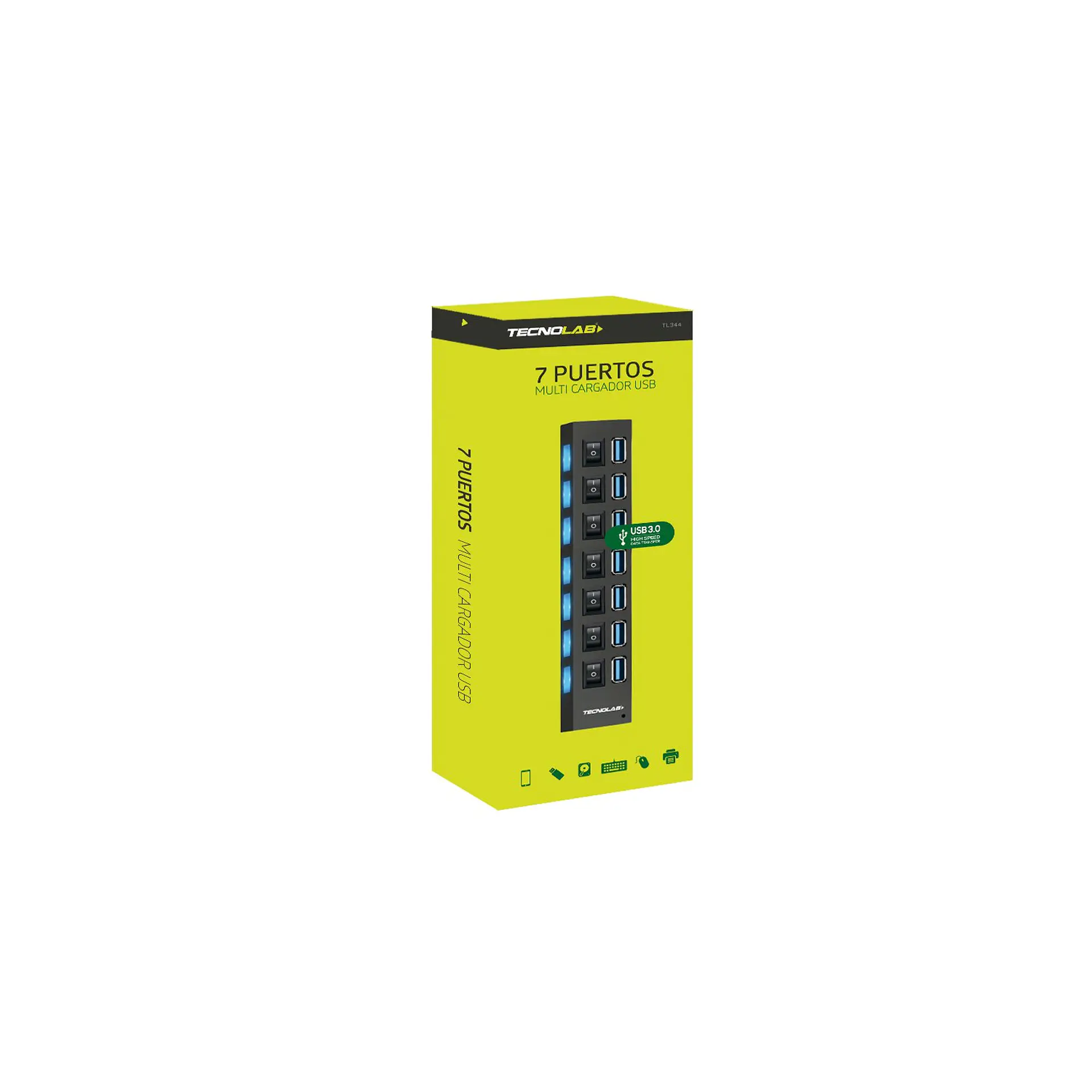 Hub USB 7 puertos TecnoLab 03-TL344 5