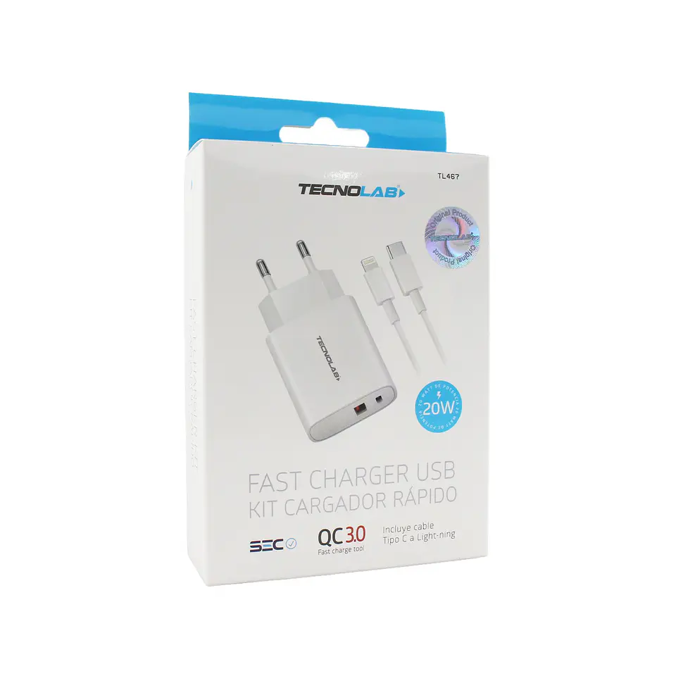 Cargador de pared con cable incluido TecnoLab 03-TL467 3