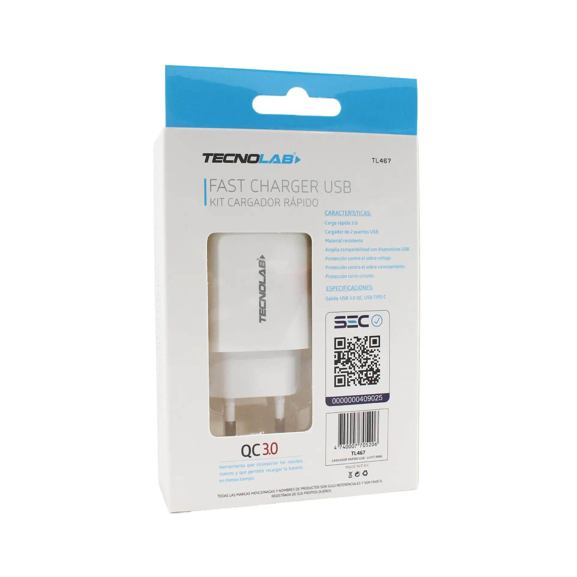 Cargador de pared con cable incluido TecnoLab 03-TL467 4