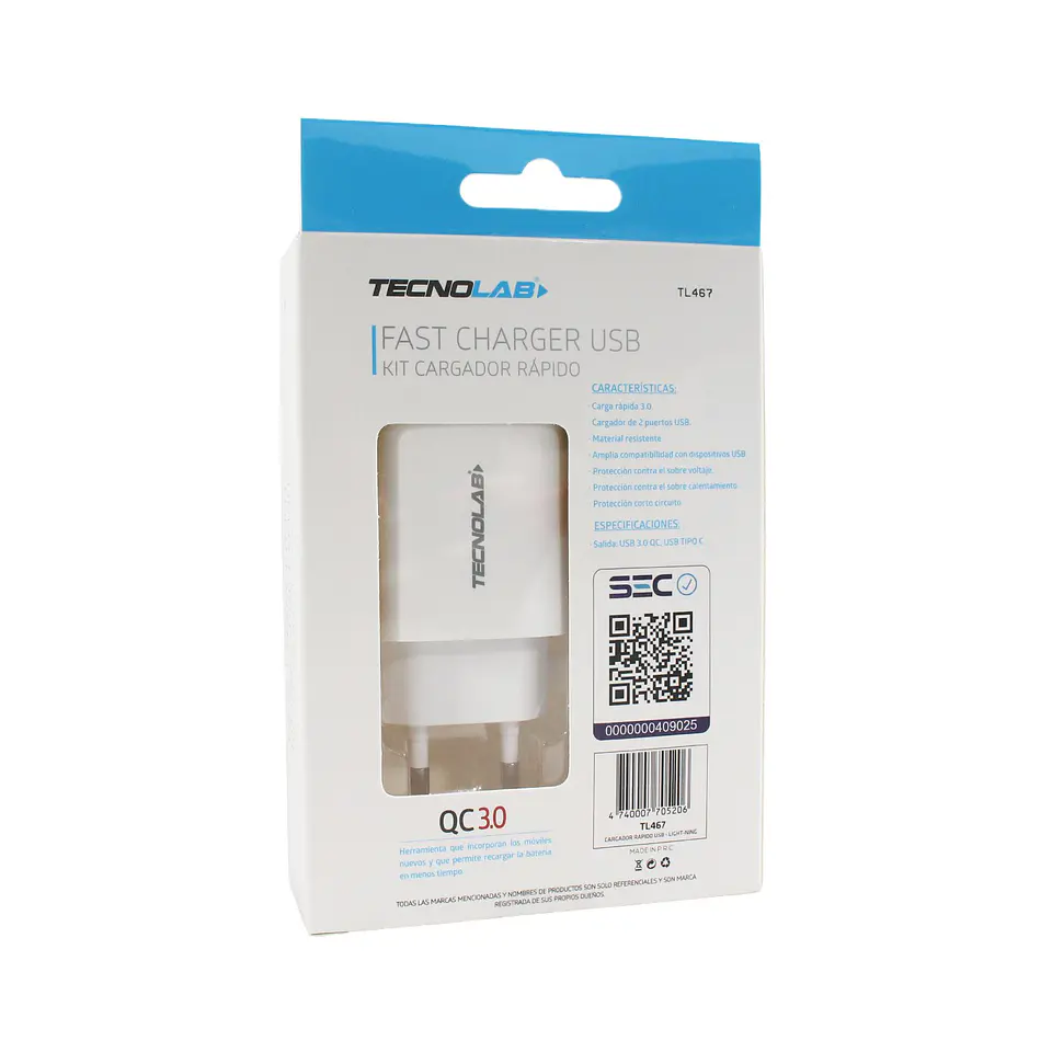Cargador de pared con cable incluido TecnoLab 03-TL467 4