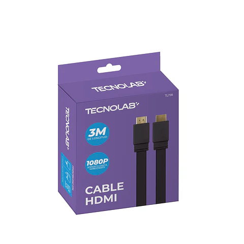 Cable HDMI a HDMI 3mts. TecnoLab 03-TL553