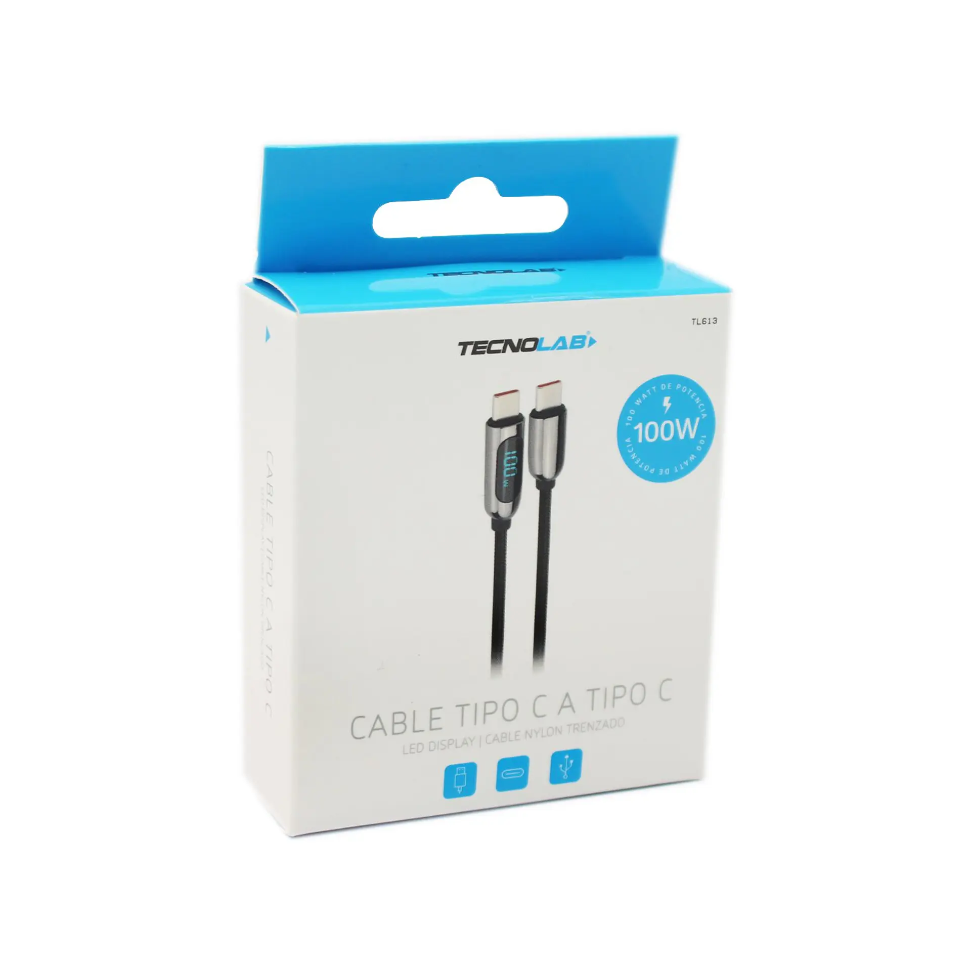 Cable Tipo C a C 100W, Trenzado 2 mts TecnoLab 03-TL613 2