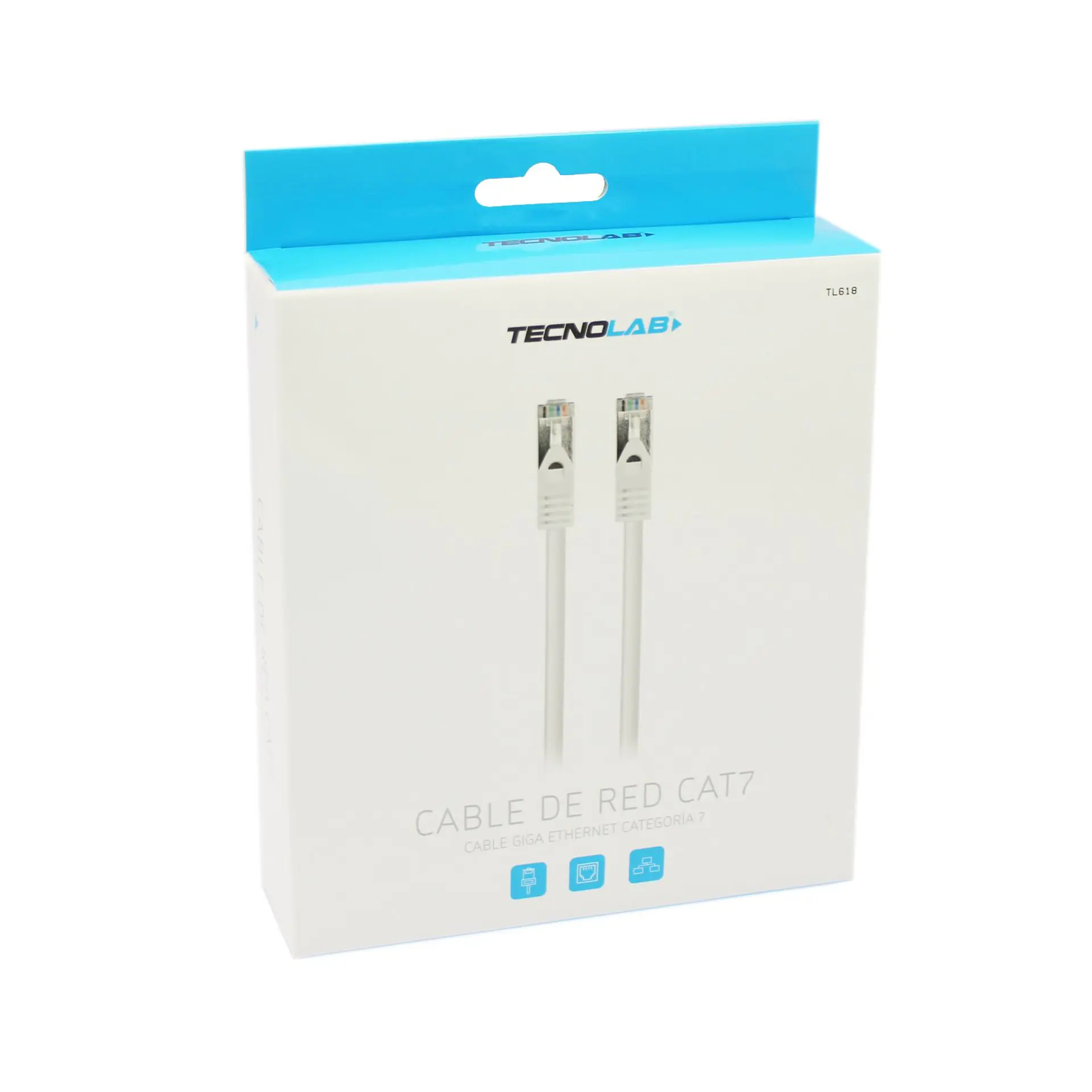 Cable UTP Cat7 - Velocidad 10Gbps, 600Mhz TecnoLab 03-TL618 1