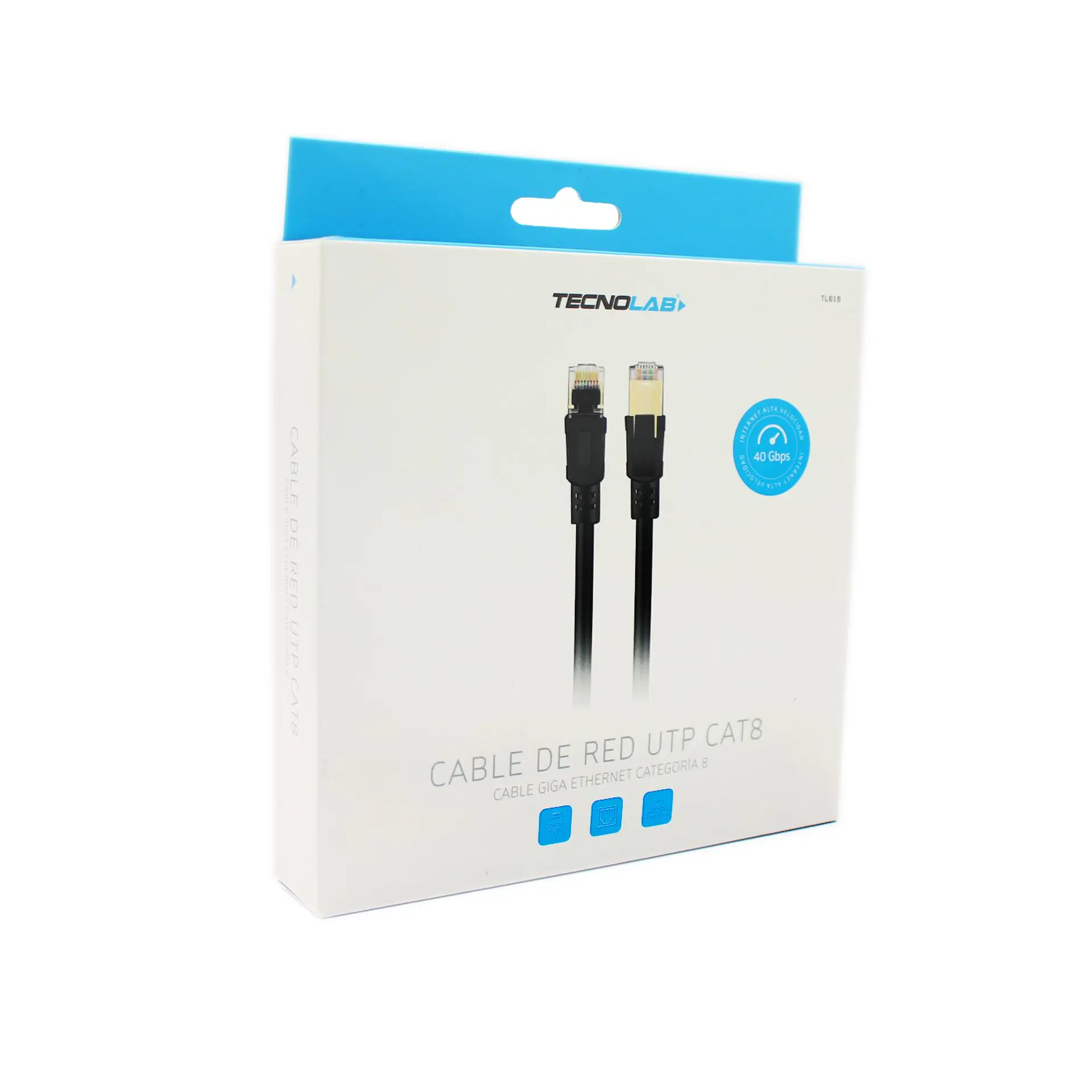 Cable UTP Cat8 - Velocidad 40Gbps. TecnoLab 03-TL619 2