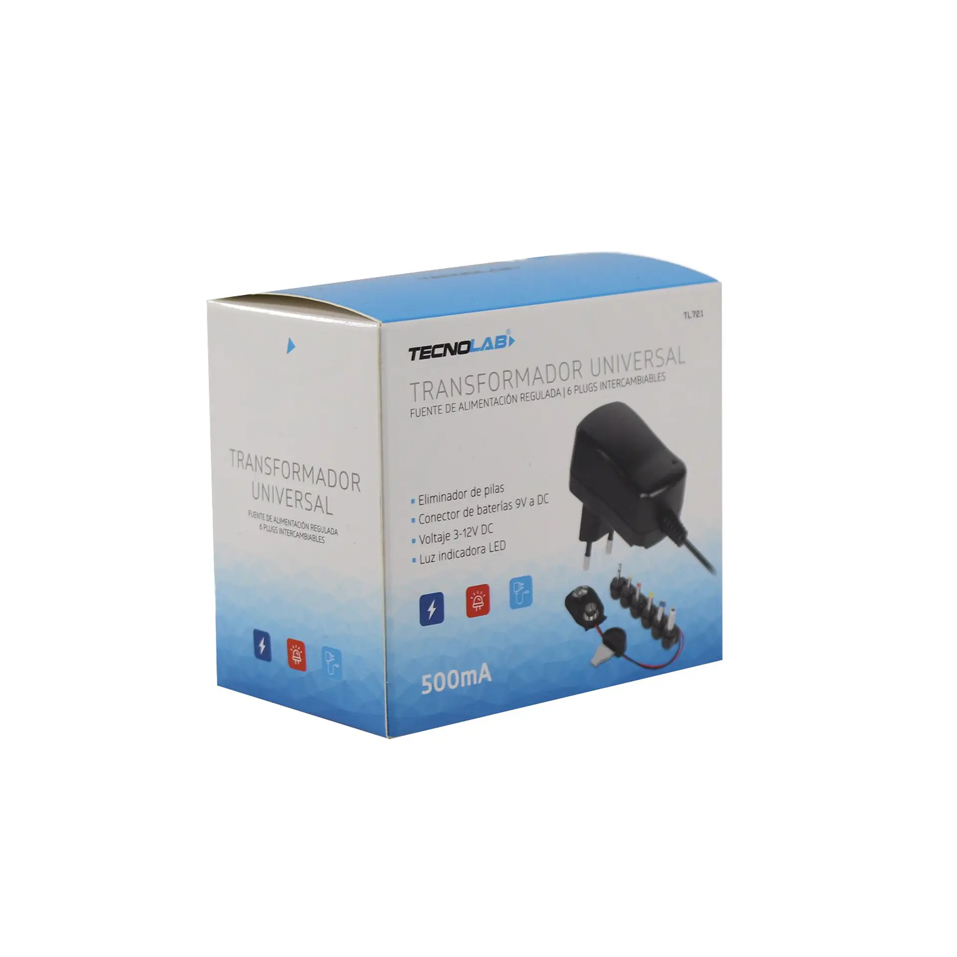 Adaptador universal regulado AC/DC TecnoLab 03-TL721 2
