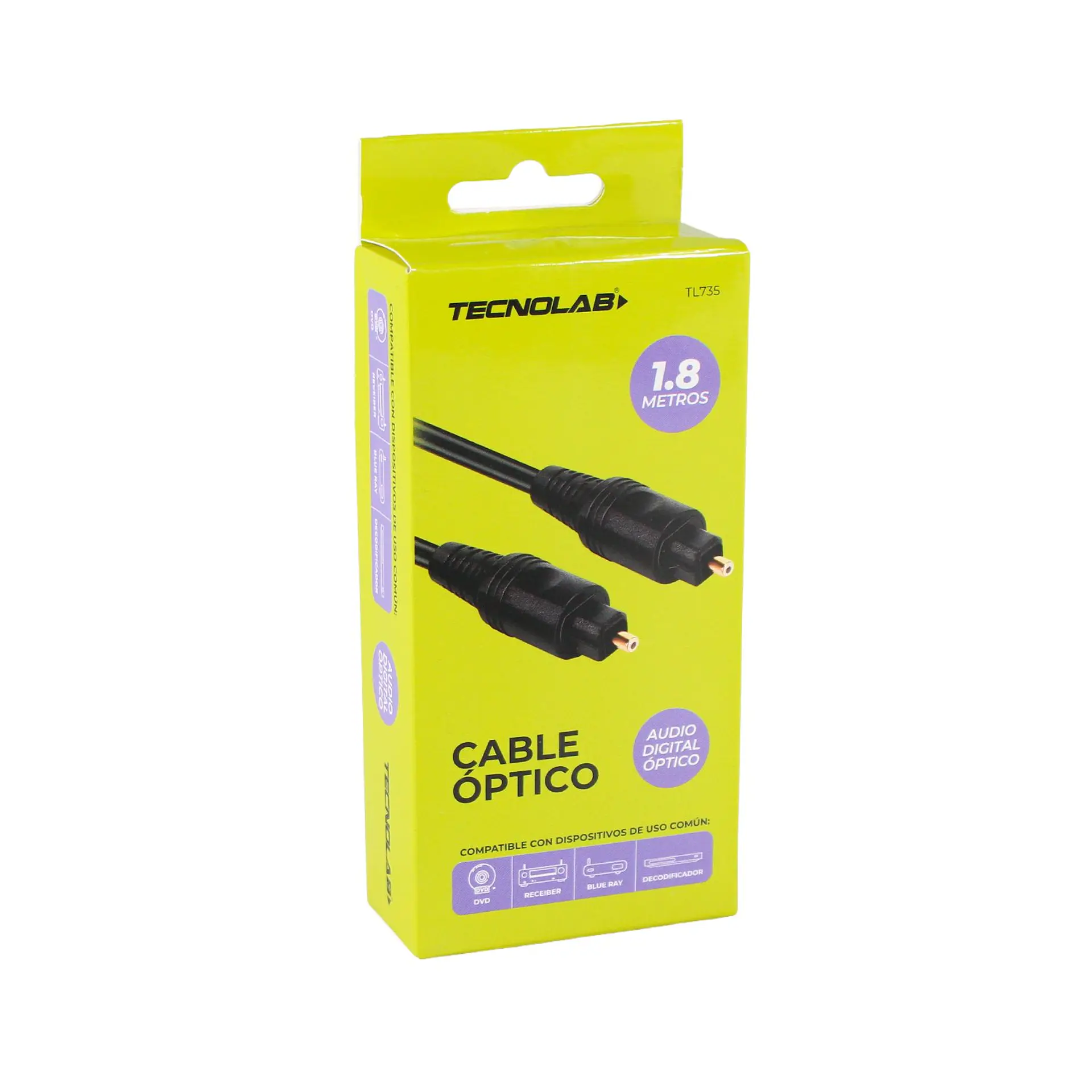 Cable Óptico De Audio 1.8Mts TecnoLab 03-TL735 1