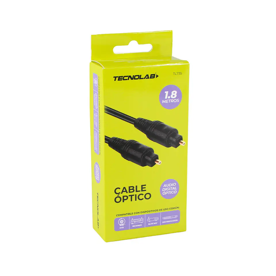 Cable Óptico De Audio 1.8Mts TecnoLab 03-TL735 1