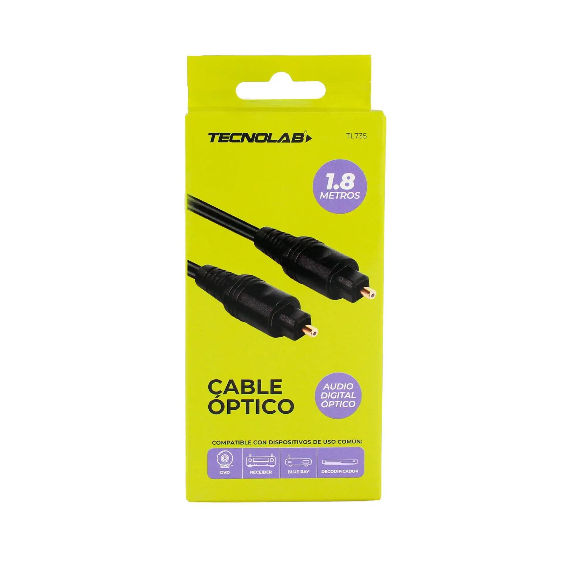 Cable Óptico De Audio 1.8Mts TecnoLab 03-TL735 2