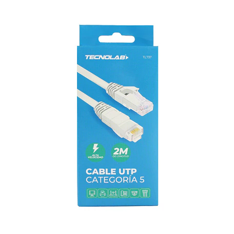 Cable de UTP categoría 5 , 2 mts. alta TecnoLab 03-TL737