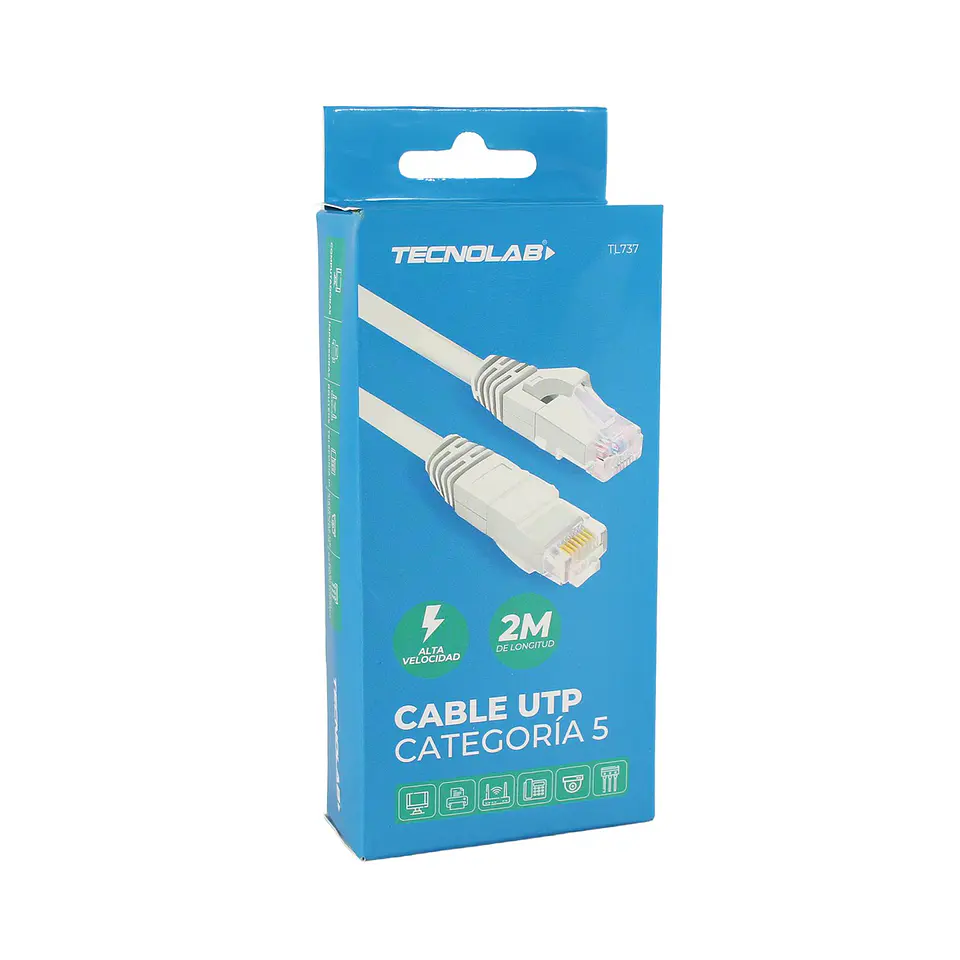 Cable de UTP categoría 5 , 2 mts. alta TecnoLab 03-TL737 3