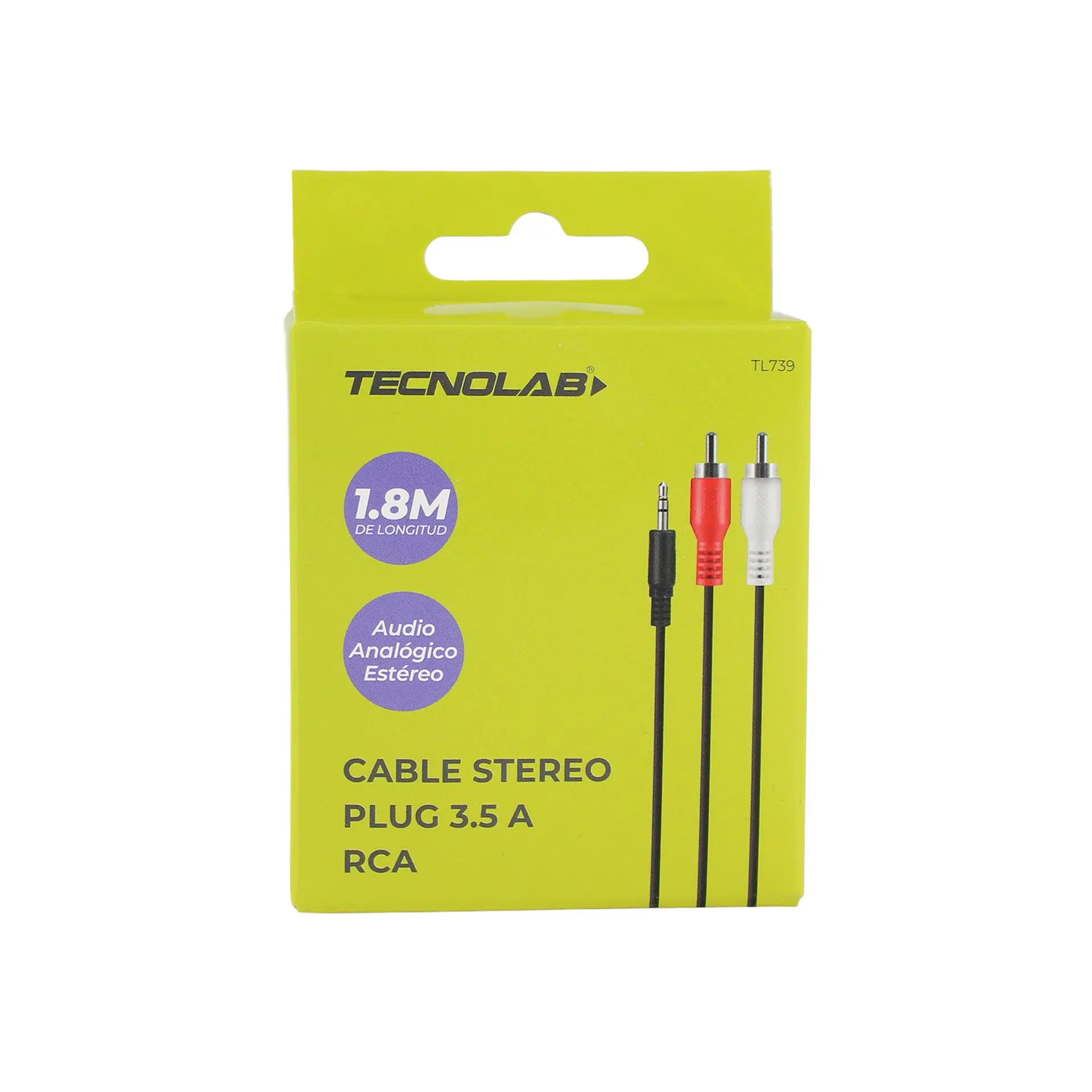Cable estéreo 3.5mm a RCA TecnoLab 03-TL739 1