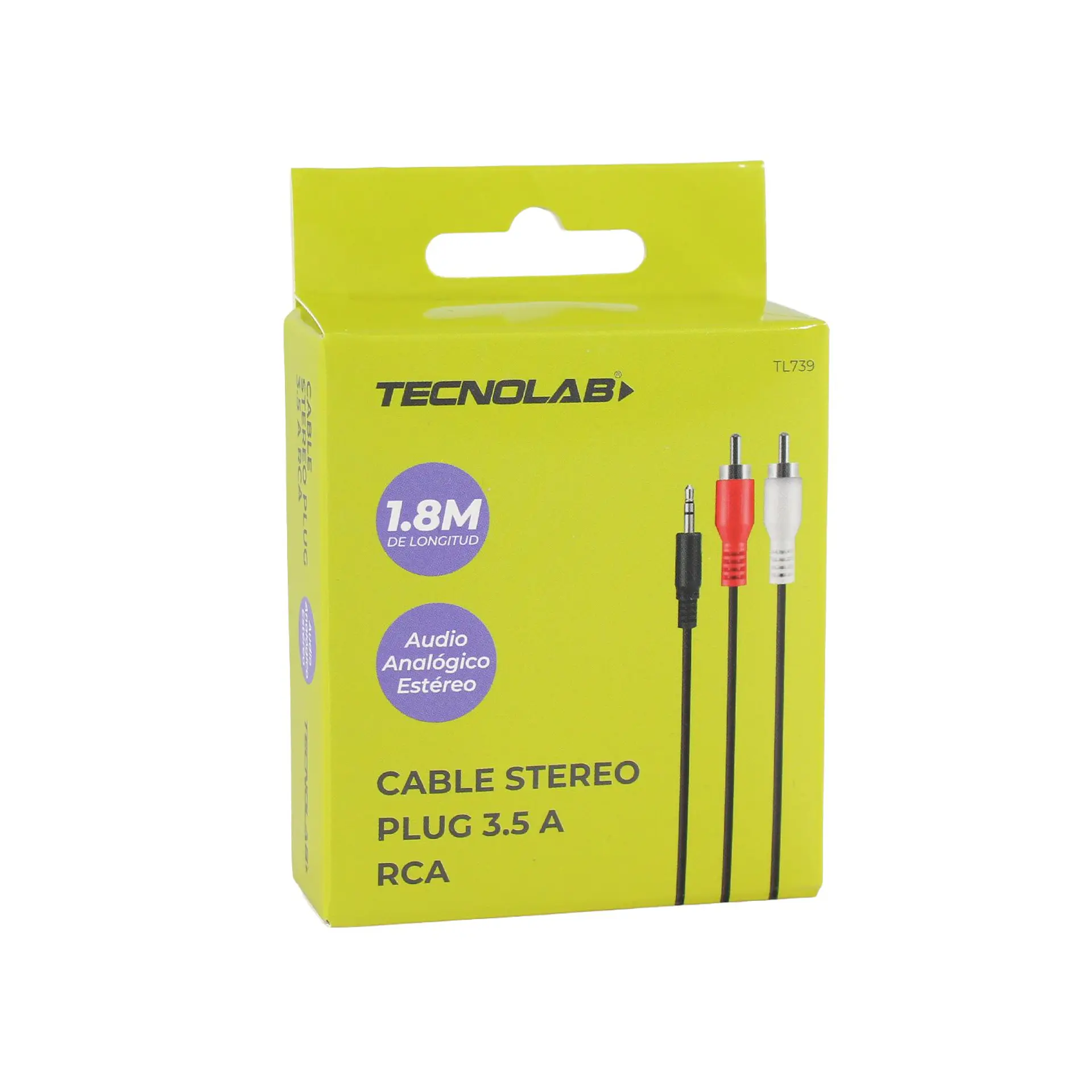Cable estéreo 3.5mm a RCA TecnoLab 03-TL739 2