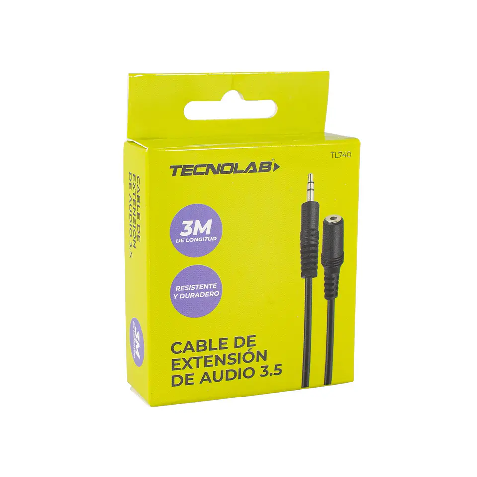Cable de extensión de audio auxiliar TecnoLab 03-TL740 3