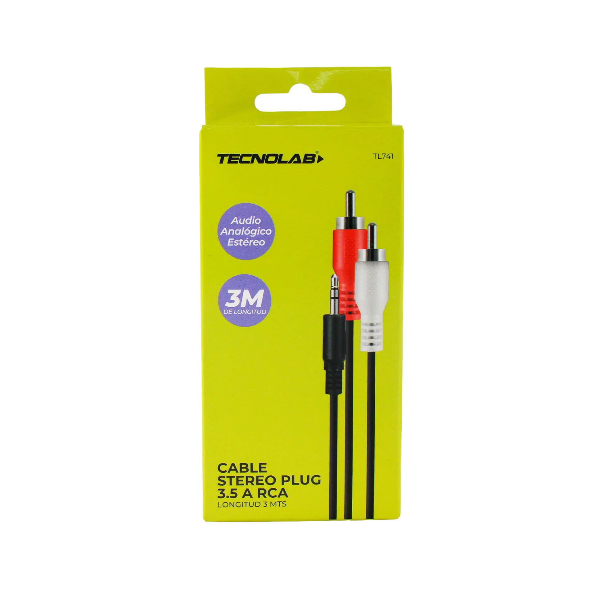 Cable plug 3.5mm a RCA TecnoLab 03-TL741 2