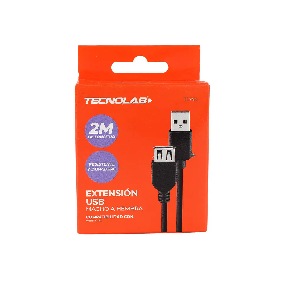 Cable de extensión USB 2 m TecnoLab TL744 1