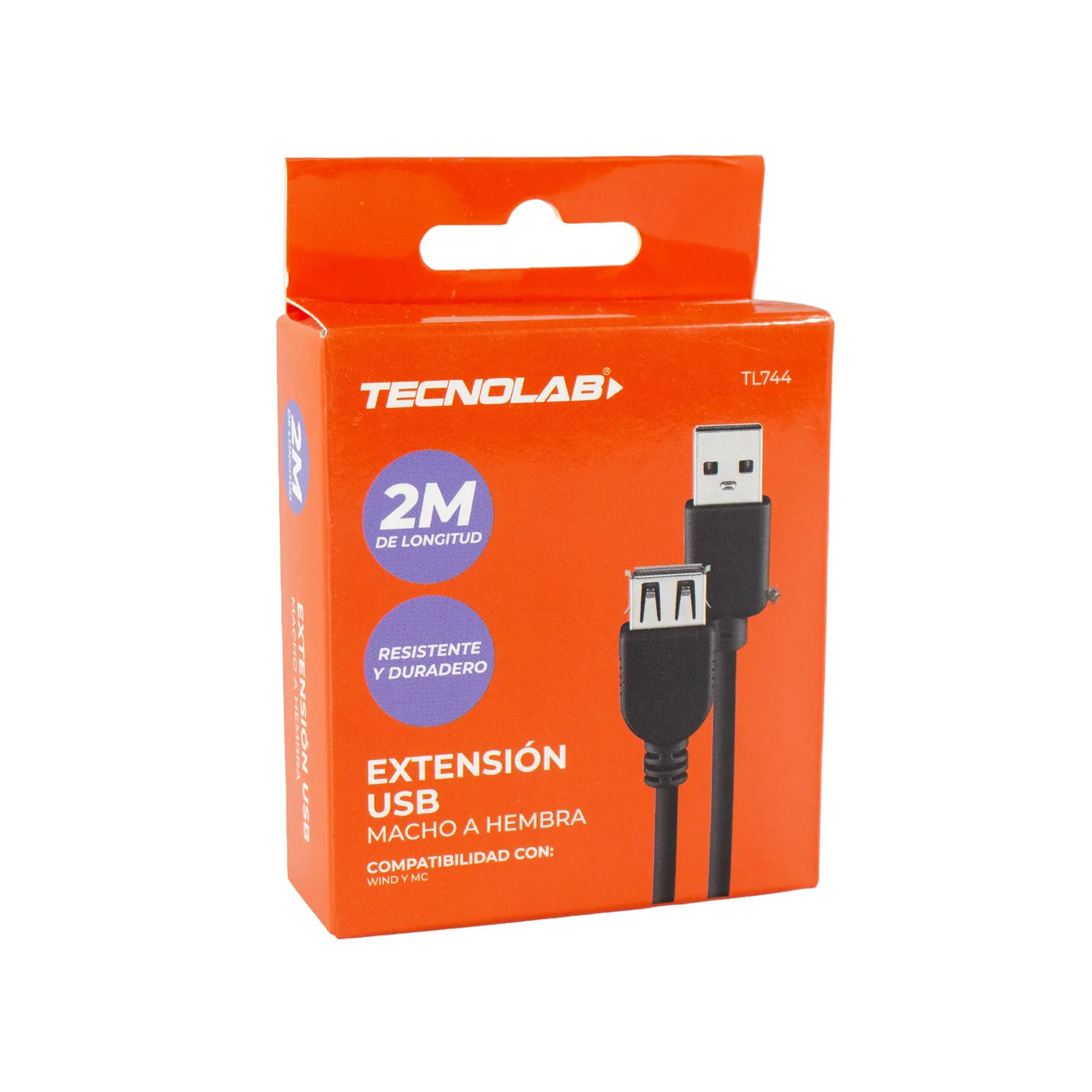 Cable de extensión USB 2 m TecnoLab TL744 2