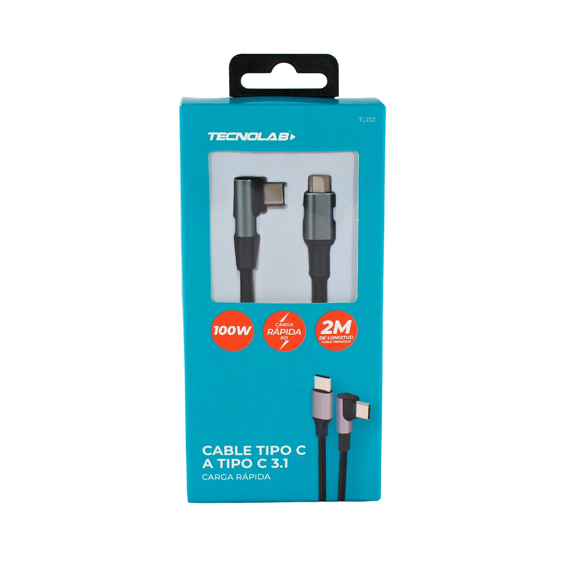Cable USB-C a USB-C 100W 2 m TecnoLab TL757 2