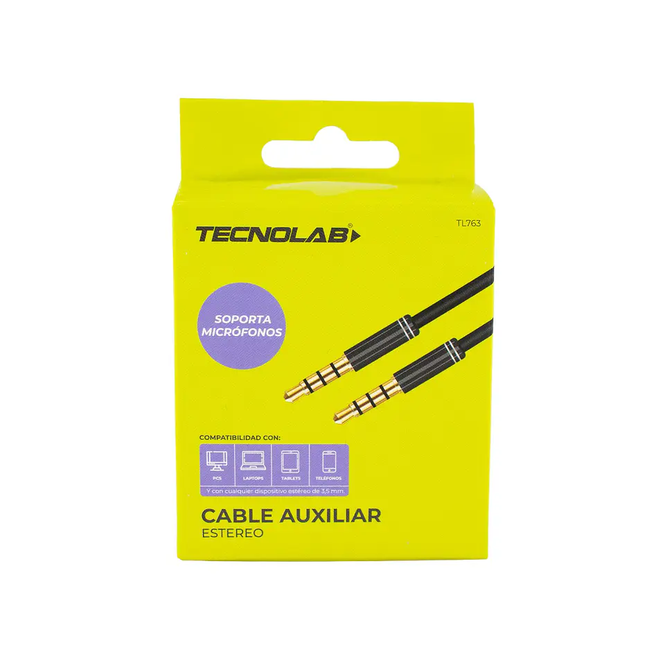 Cable auxiliar de audio 3,5 mm TecnoLab TL763 1