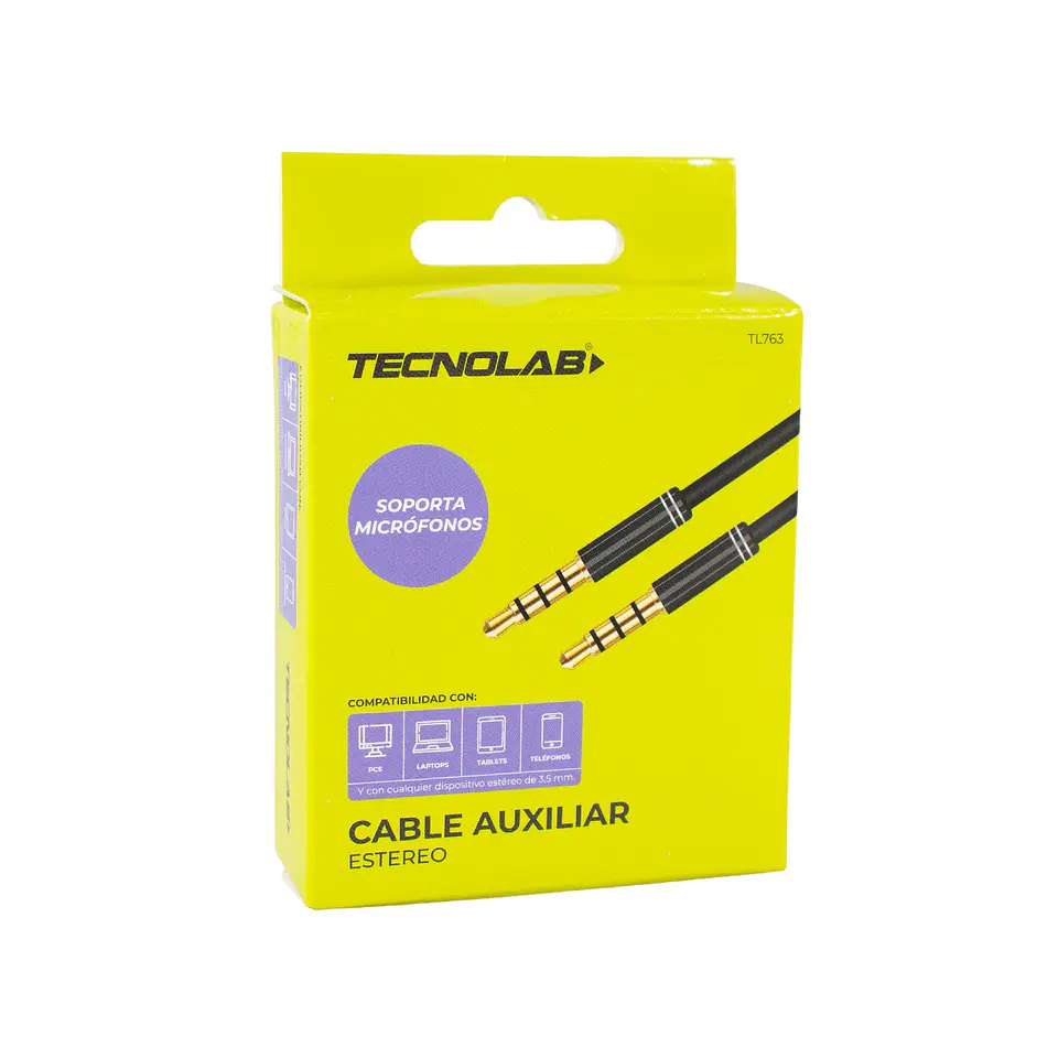 Cable auxiliar de audio 3,5 mm TecnoLab TL763 2