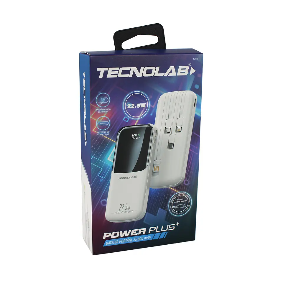 Power bank 25000mAh 22,5W blanco TecnoLab TL781W 3
