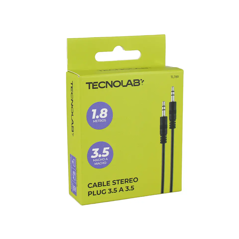Cable auxiliar 3,5 mm 1,8 m TecnoLab TL789 2