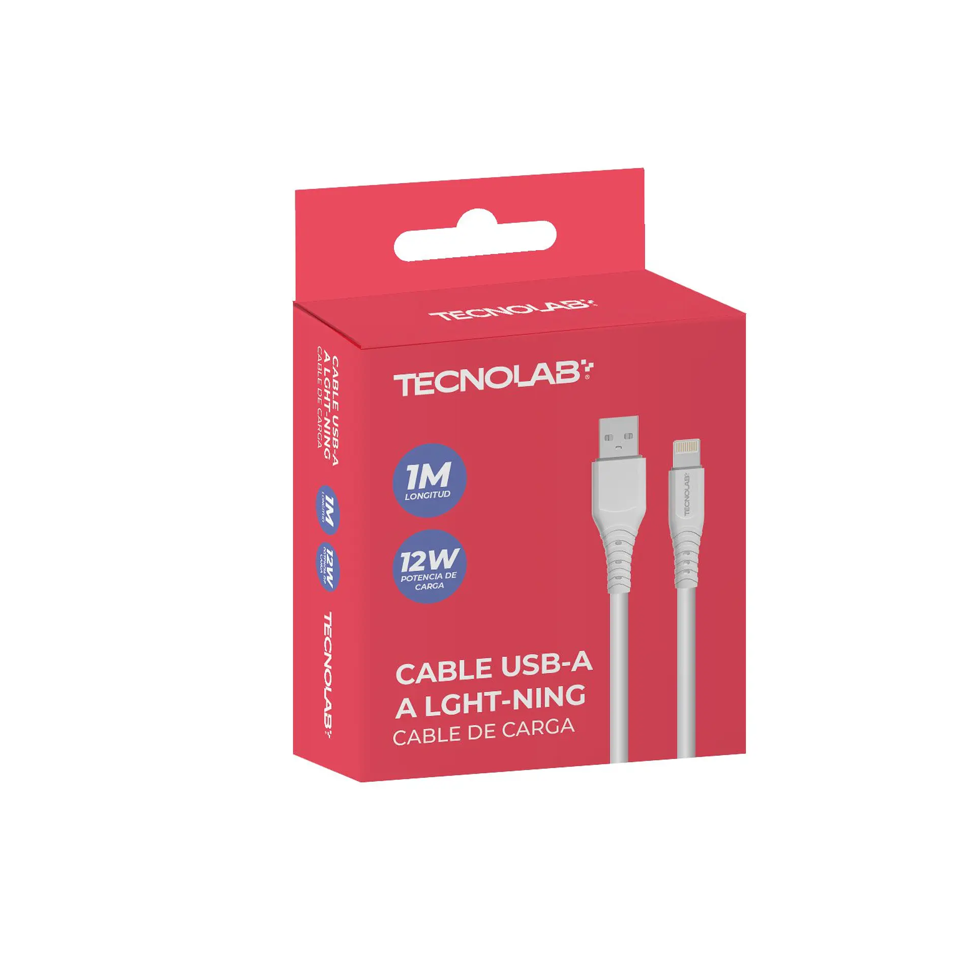 Cable USB-A a Lightning 12W 1 m TecnoLab TL802 1