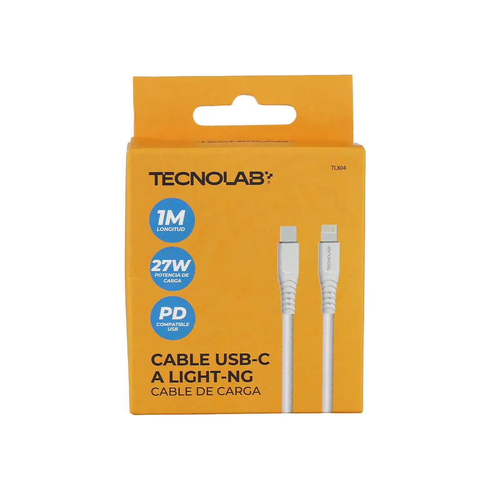 Cable USB-C a Lightning 27W 1 m TecnoLab TL804 1