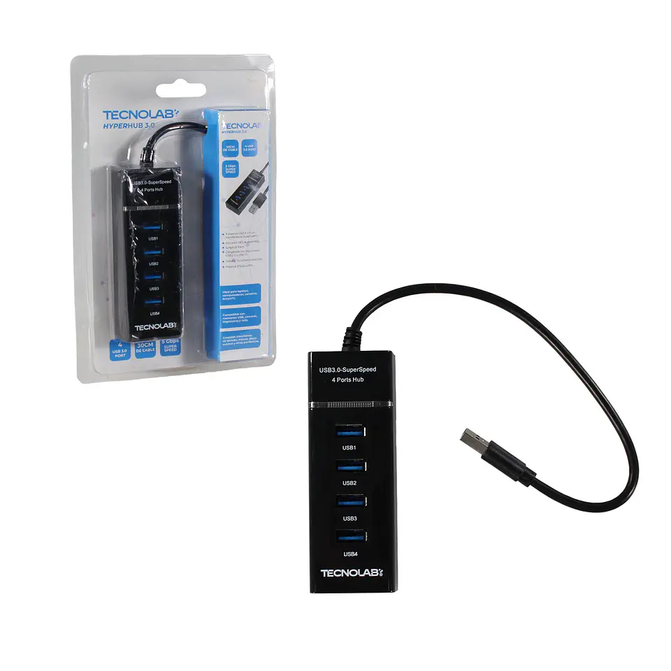 Hub USB 3.0 de 4 puertos TecnoLab 03-TL832 1