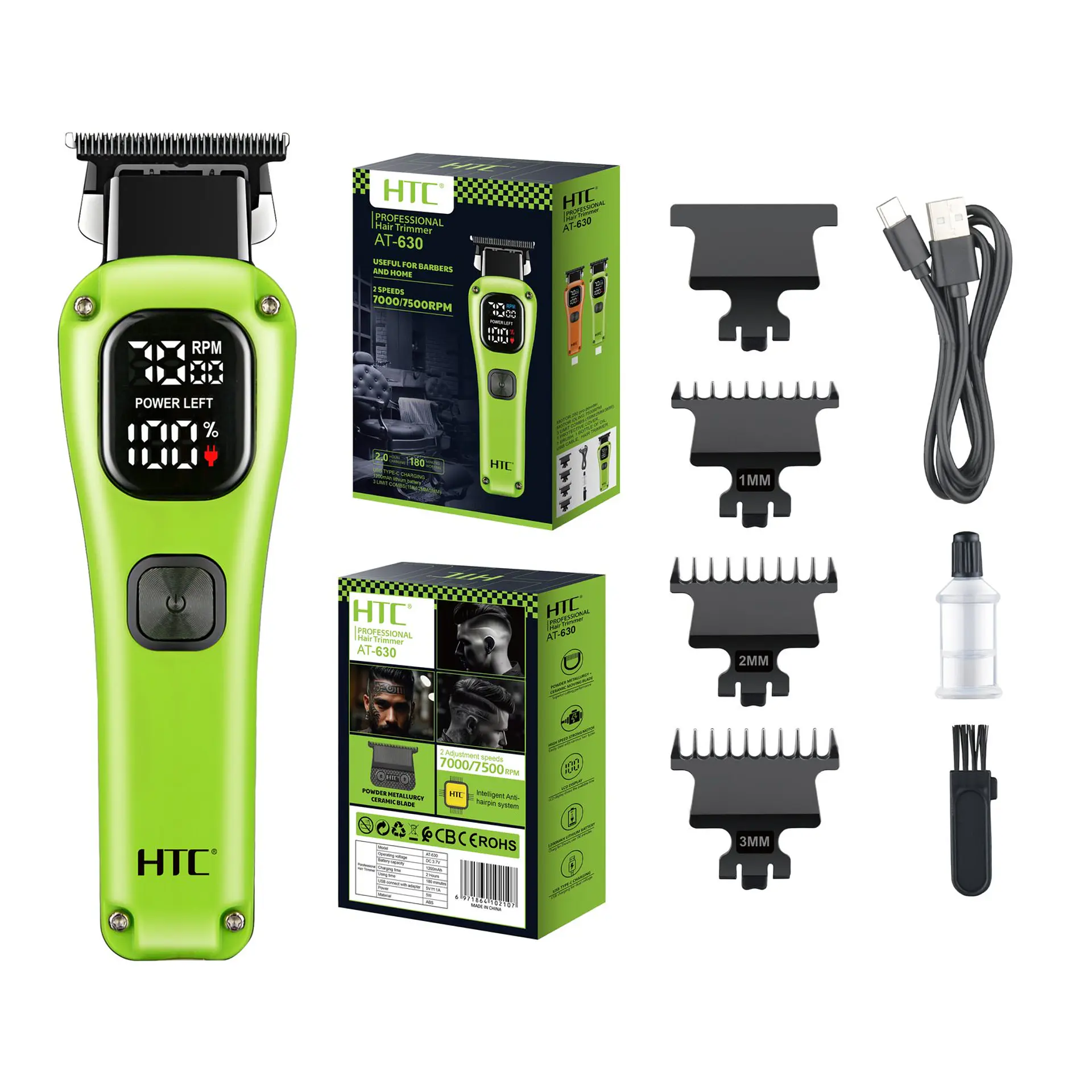 Patillera recargable con pantalla HTC AT-630 2