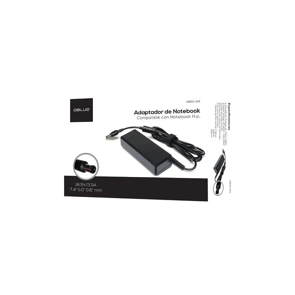 Adaptador notebook Dblue DBEKC-104 65W 1