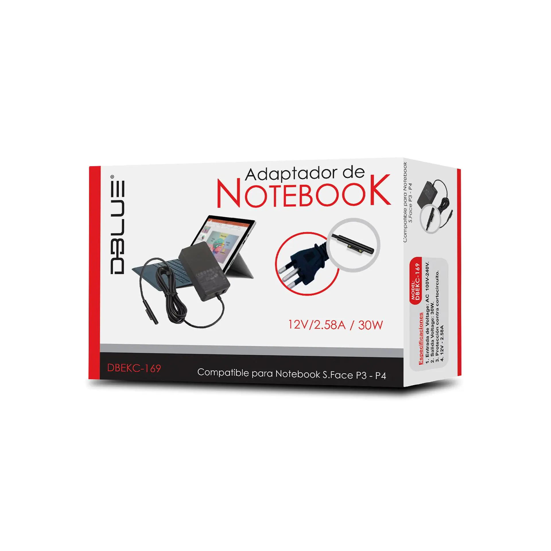 Adaptador notebook DBlue DBEKC-169 12V 30W 1