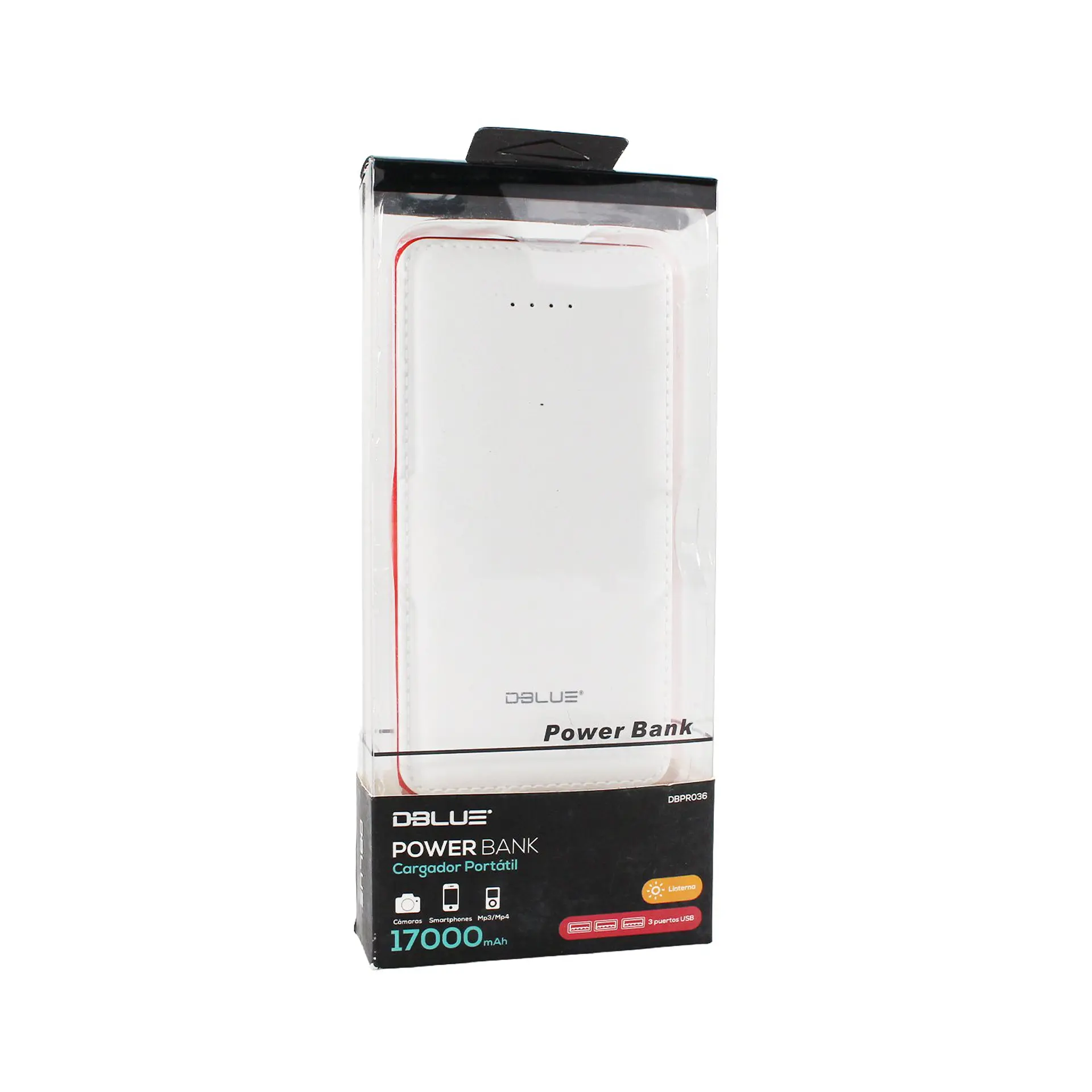 Power bank DBlue DBPR036 17000mAh blanco y rojo 4