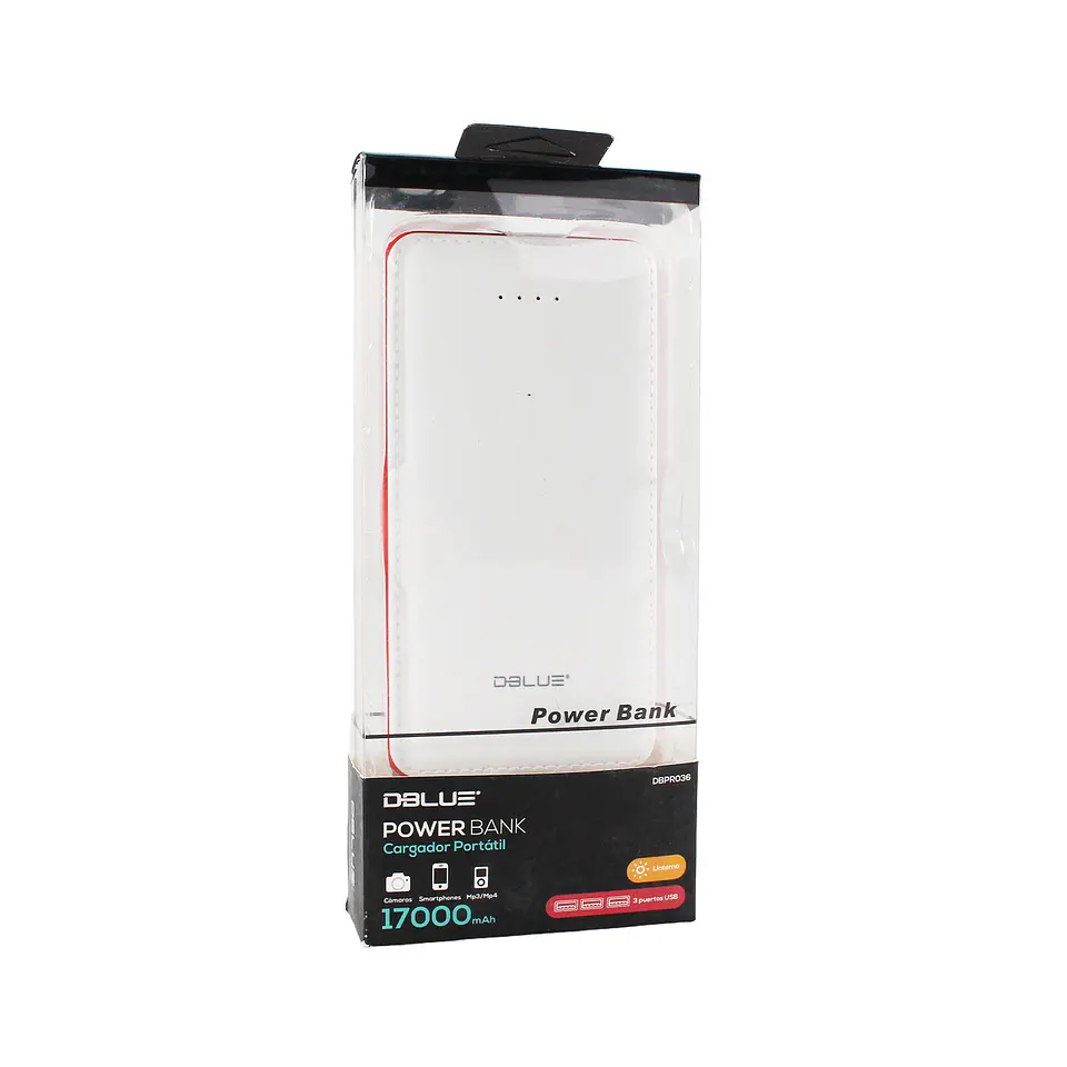 Power bank DBlue DBPR036 17000mAh blanco y rojo 4